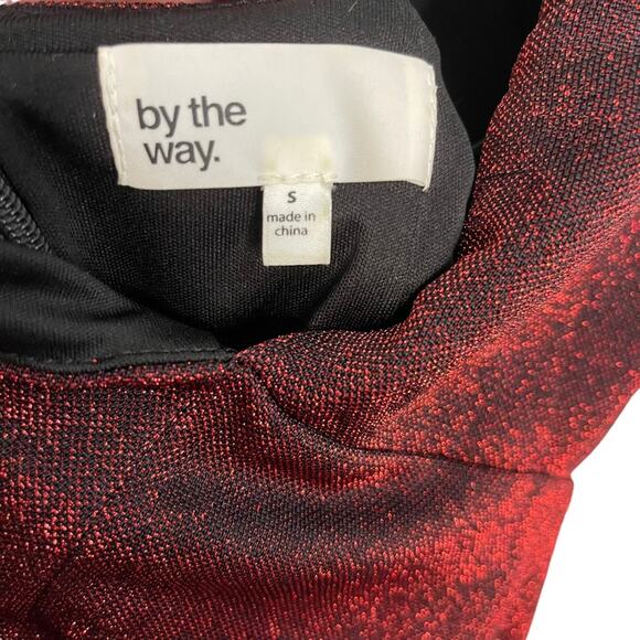 By The Way Revolve Julia Strappy Back Metallic Red Dress - Picture 4 of 8